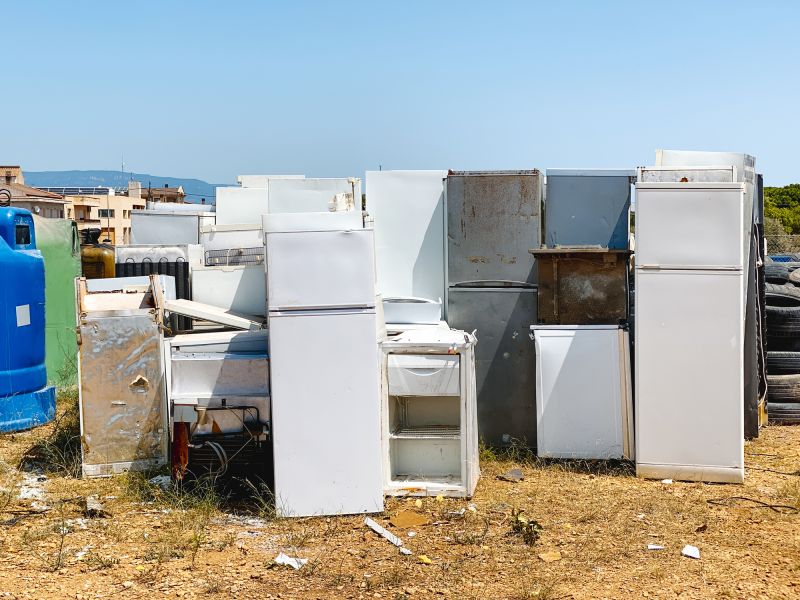 Old Appliances Being Hauled
